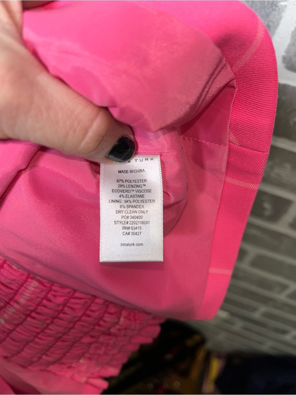 Trina Turk Pink Strapless Bustier Top Windowpane Plaid Barbiecore - Picture 7 of 7